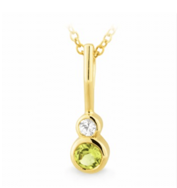 Peridot & White Sapphire Pendant
